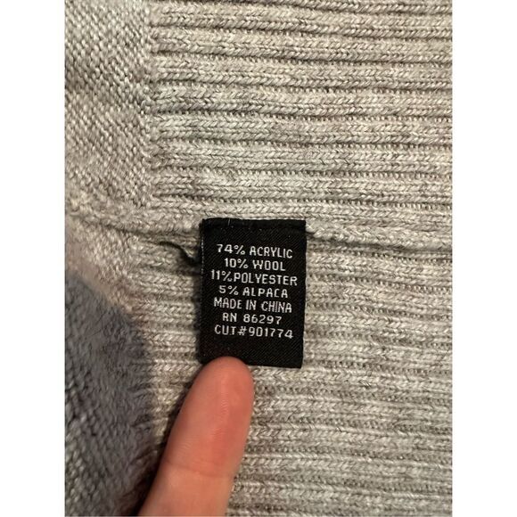 BCBGMAXAZRIA gray long knit cardigan wool blend sz M - Picture 5 of 5